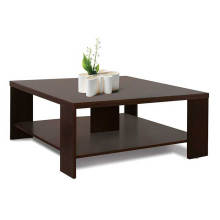 Mesa de centro de madera con estante